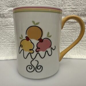 DEPARTMENT 56 Coffee‎ Mug Ice Cream Parlor 4.25x3.25" Vintage Tea Ice Cream